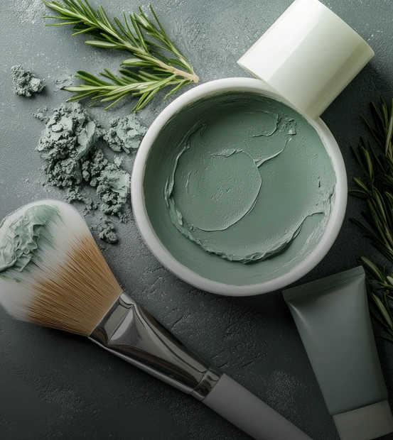 Reinigende Maske aus grüner Tonerde