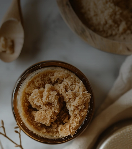Peeling mit Zucker- und Süßmandelöl
