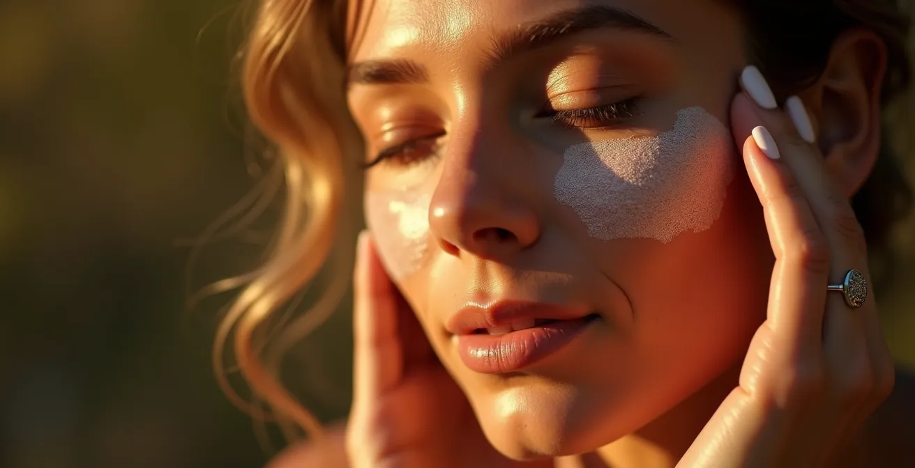 Abbildung einer Haut mit geschützter Barriere nach Peeling dank optimalem Sonnenschutz