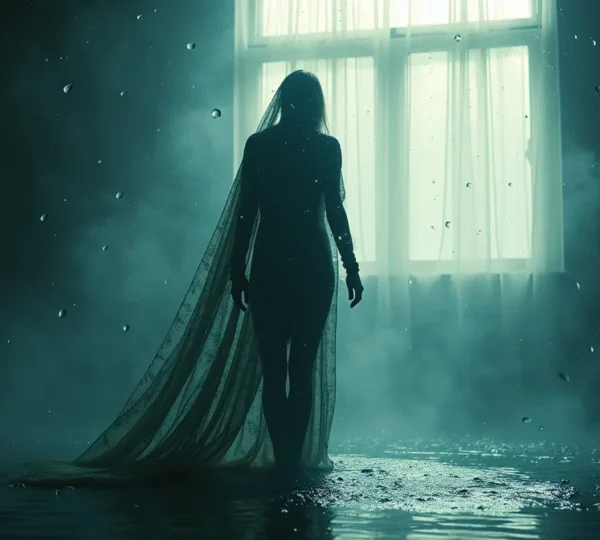 Symbolische Darstellung von Kleidung mit Wasser- und Umwelt-Ikonen