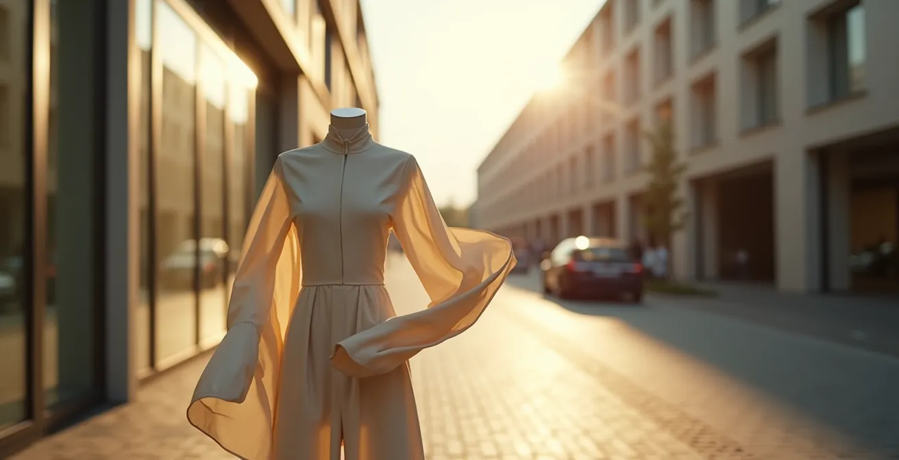 Moderne Interpretation der A-Linie in der deutschen Mode mit fließender Silhouette